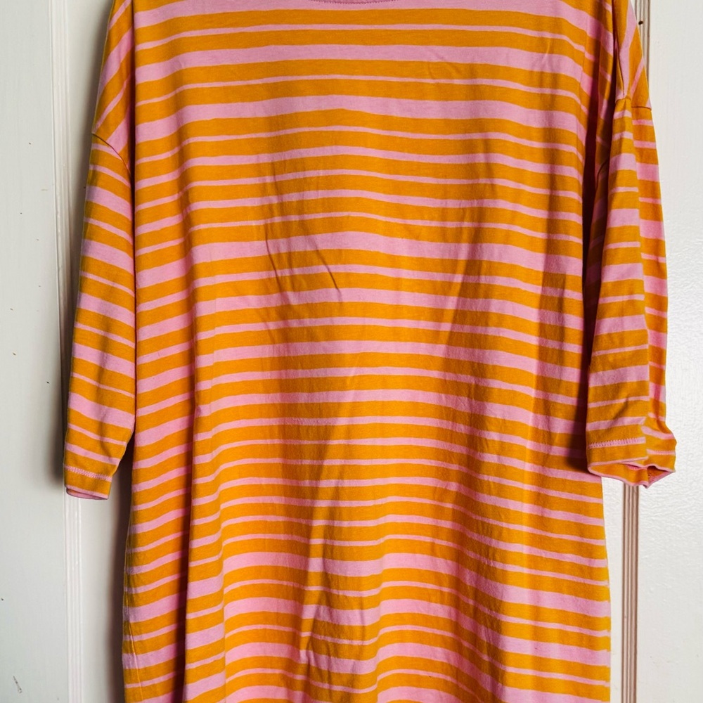 Marimekko x Uniqulo Pink and Orange long tunic T-shirt, XL